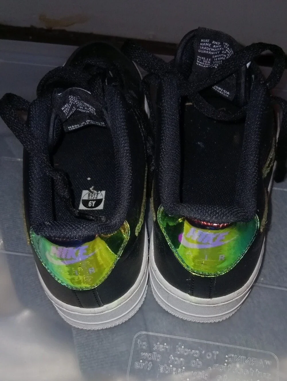Nike Air Force 1 Black Low-Top Sneakers with White Soles